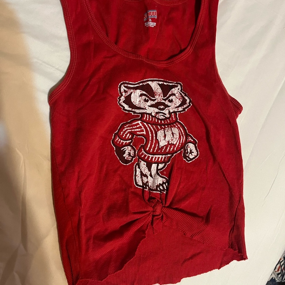 Wisconsin Badgers Bucky Crop Top Tank